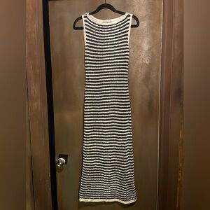 Abercrombie & Fitch Black and White Knit Maxi Dress